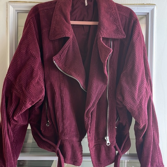 Free People Red Corduroy Jacket - Picture 2 of 4